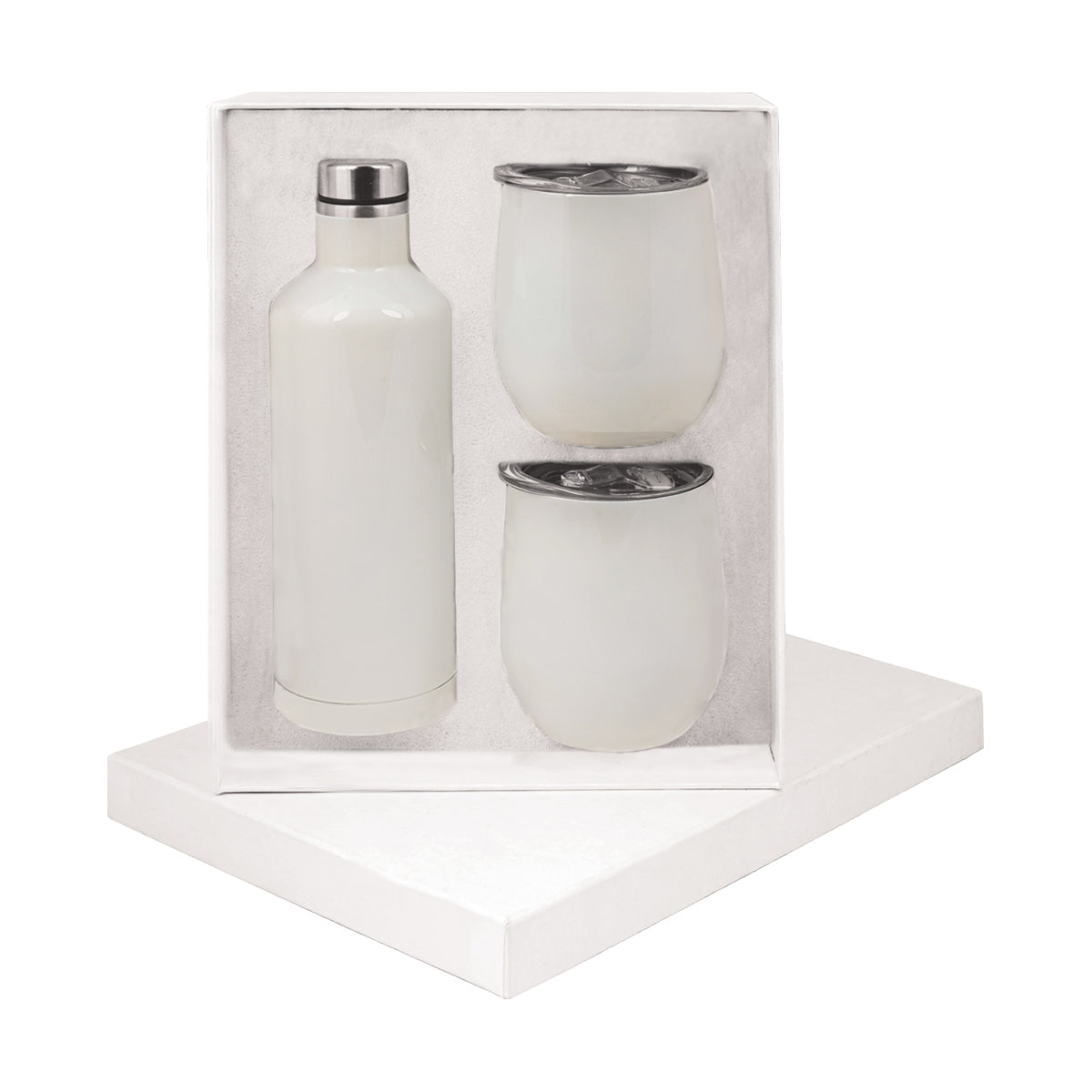 Manhattan Flask x2 Mugs Gift Set