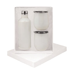 Manhattan Flask x2 Mugs Gift Set