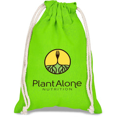 Allsorts Mini Cotton Drawstring Pouch - Lime