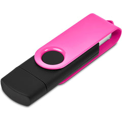 Shuffle Gyro Black Flash Drive – 8GB - Pink