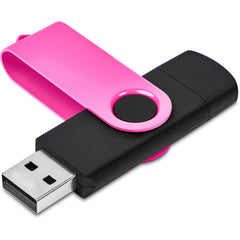 Shuffle Gyro Black Flash Drive – 8GB - Pink