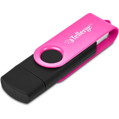 Shuffle Gyro Black Flash Drive – 8GB - Pink