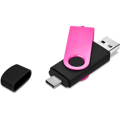 Shuffle Gyro Black Flash Drive – 32GB - Pink