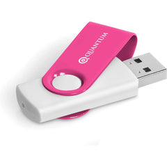 Axis Gyro White Flash Drive - 4GB - Pink