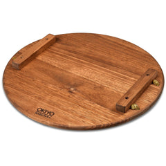 Okiyo Homegrown Large Round Hardwood Food Platter