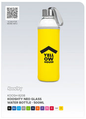 Kooshty Neo Glass Water Bottle - 500ml