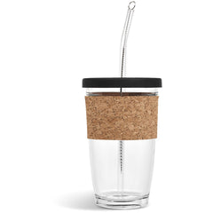 Kooshty Kork Glass Smoothie Kup & Straw - 480ml