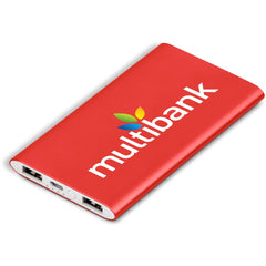 Odeon Slim Power Bank - 4,000mAh - Red