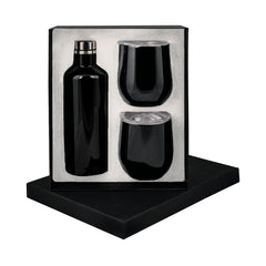 Manhattan Flask x2 Mugs Gift Set