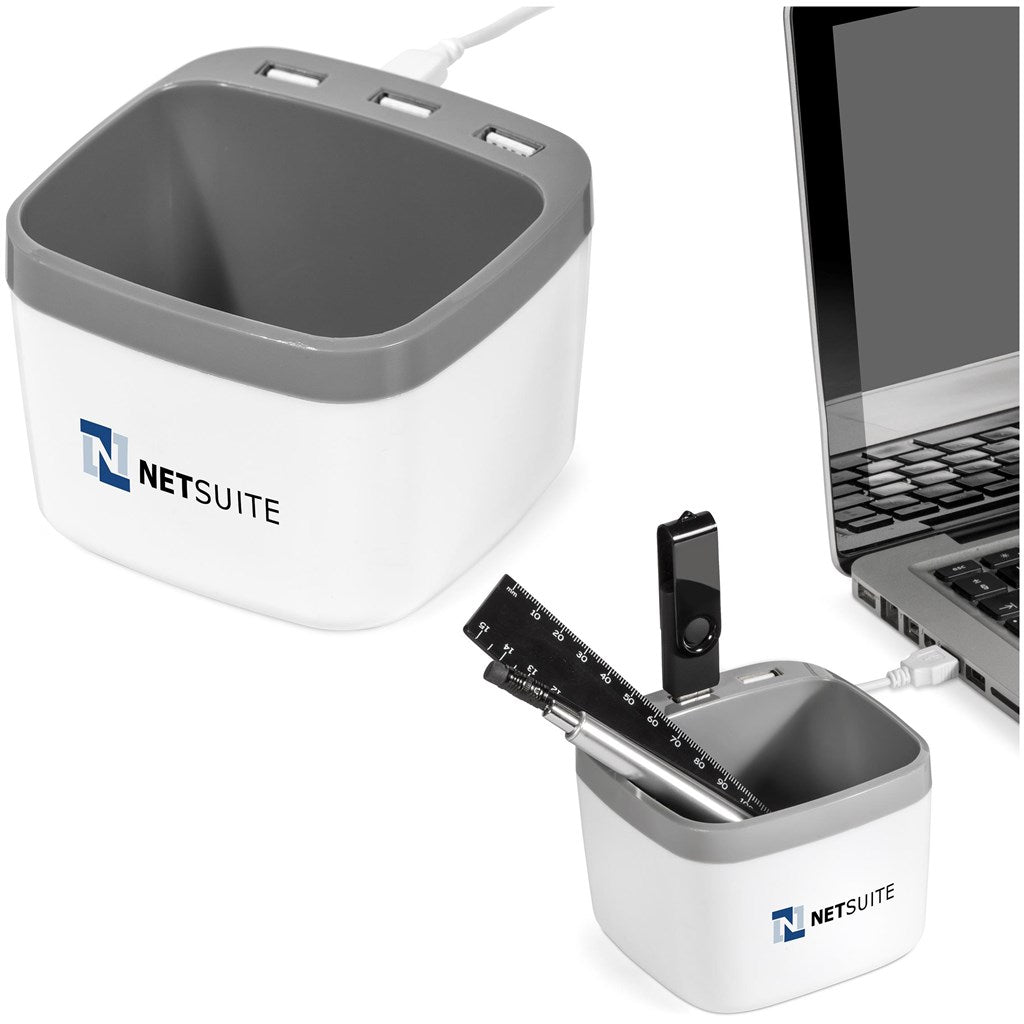 Kubelink Desk Caddy & USB Hub - Hum Merchandising